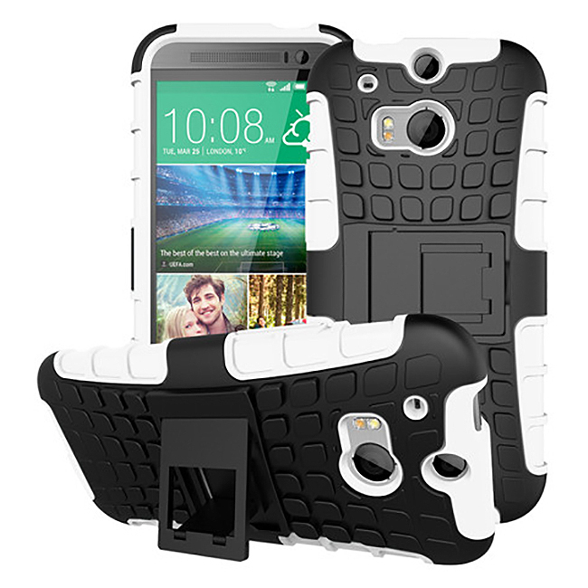 Dual Tough Shockproof Case HTC One M8 (White)