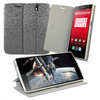 Orzly Textured Pattern Flip Case & Stand for OnePlus One - Black