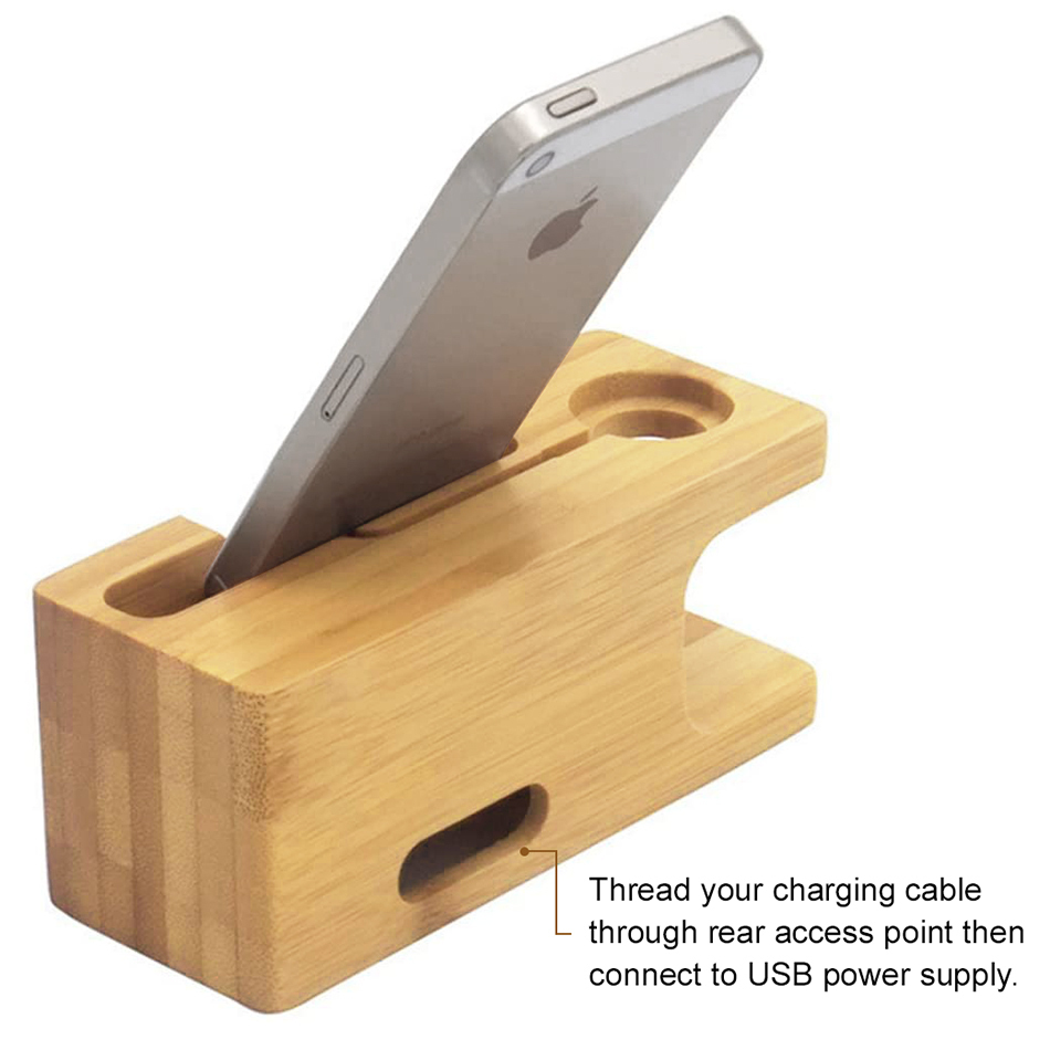 Wooden phone and watch holder new arrivals