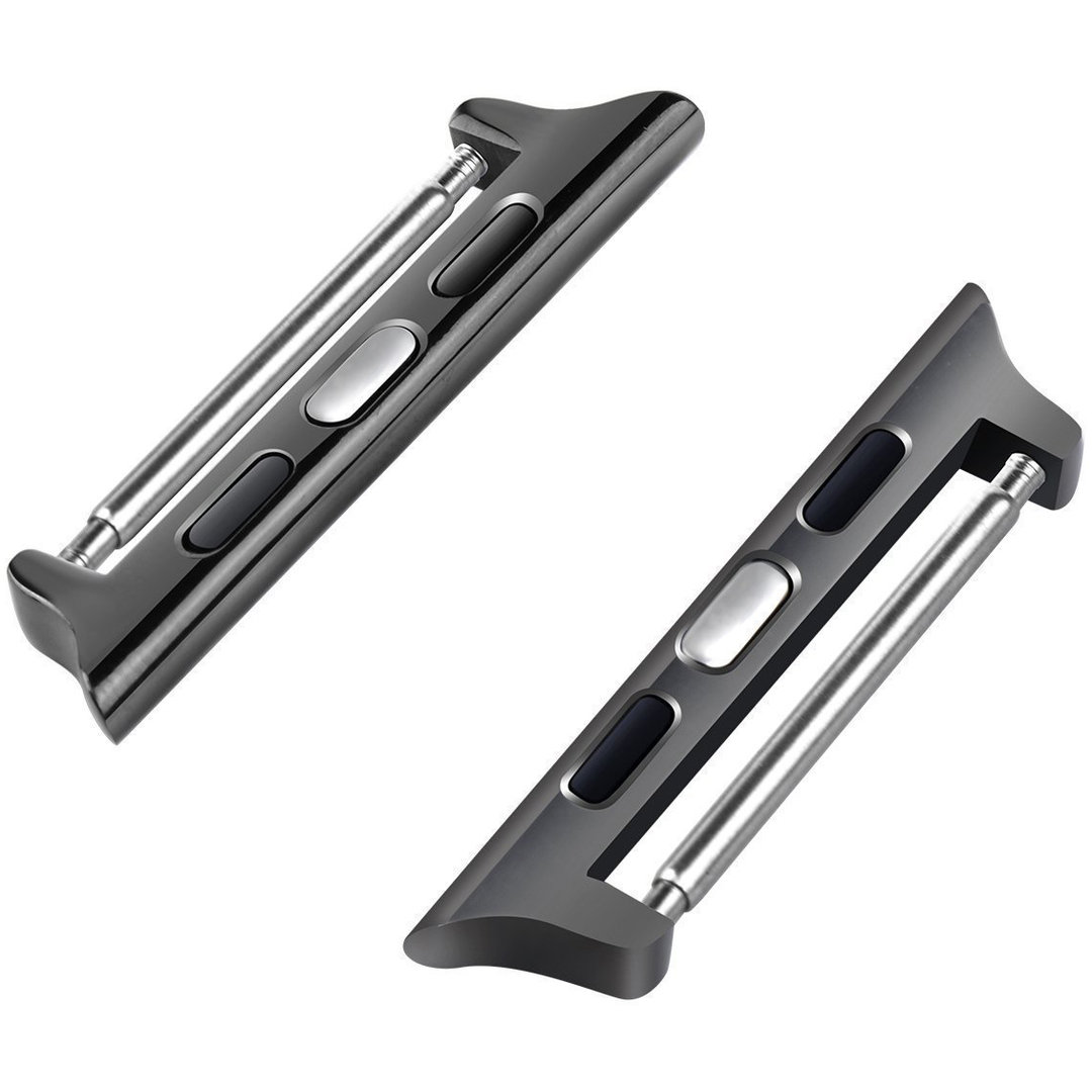 Black Spring Adapter Band Connector Apple Watch 45 46 49mm