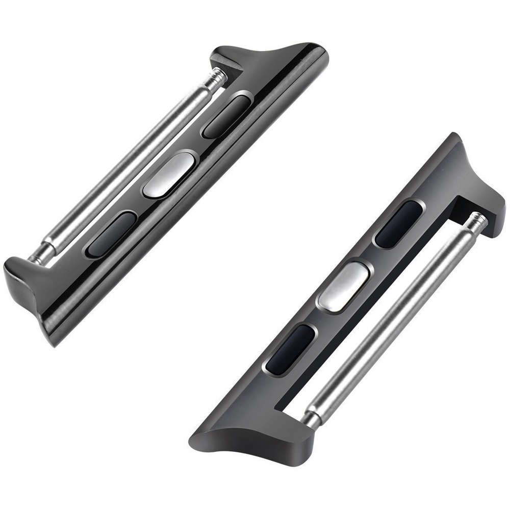 Spring Adapter / Strap Connector for Apple Watch Band 44mm / 45mm / 46mm / Ultra 49mm - Black