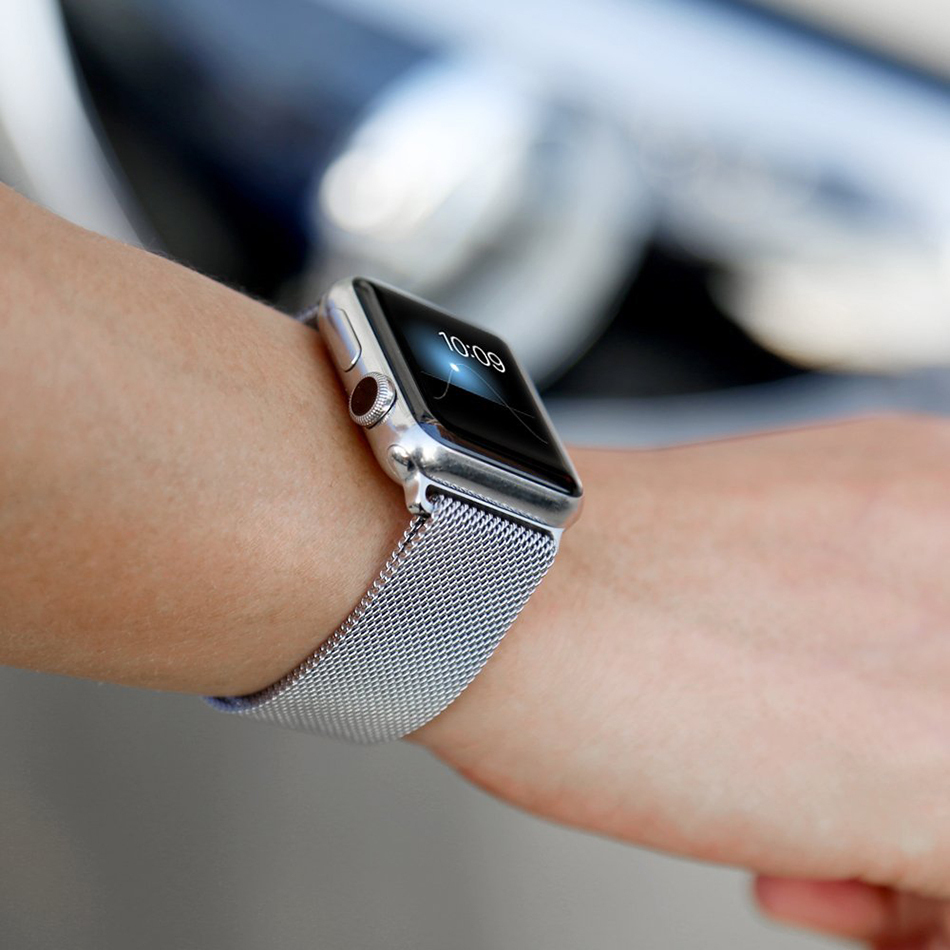 Apple watch stainless clearance steel with milanese loop