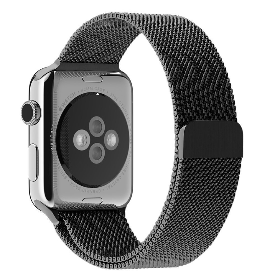 Milanese Magnetic Band for Apple Watch 45mm Ultra 49mm Black