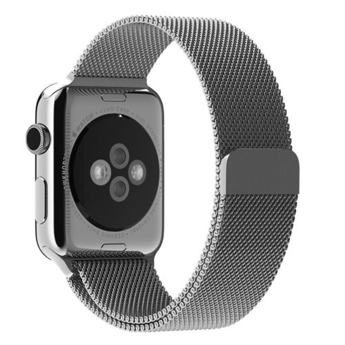 Milanese Loop Magnetic Steel Band for Apple Watch 42mm / 44mm / 45mm / Ultra 49mm - Silver
