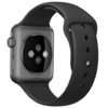 Rubber Sport Band (Pin & Tuck) Strap for Apple Watch 42mm / 44mm / 45mm / Ultra 49mm - Black