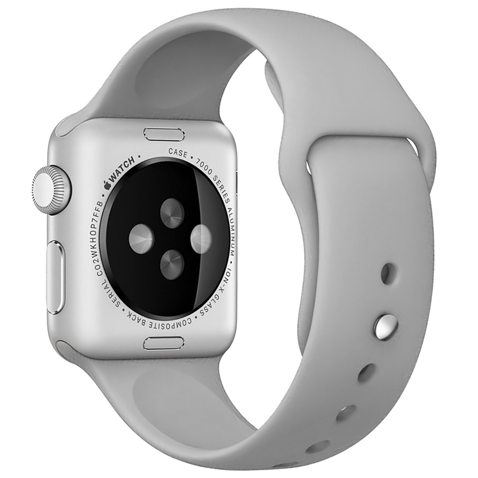 Rubber Sport Band for Apple Watch 46mm Ultra 49mm Grey