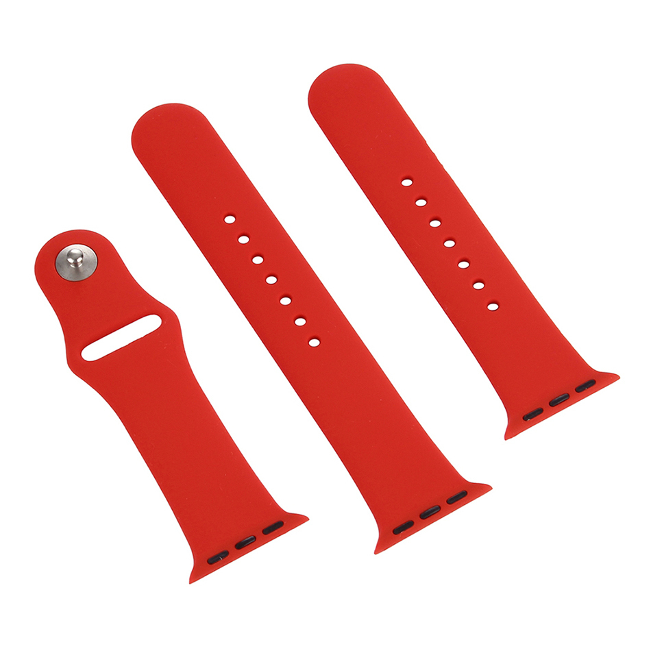 Rubber Sport Band for Apple Watch 46mm Ultra 49mm Red