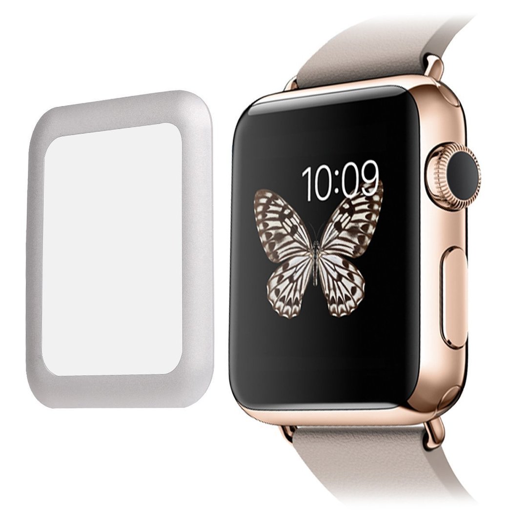 Tempered Glass Screen Protector for Apple Watch 42mm Silver