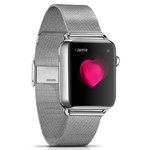 Replacement Milanese Stainless Steel Band for Apple Watch 42mm / 44mm / 45mm - Silver