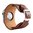 Kakapi Genuine Leather Cuff Bracelet Band for Apple Watch 42mm (Brown)