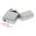 Rechargeable USB Windproof & Flameless Electronic Lighter - Silver