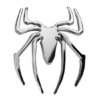 Spider-Man Superhero Logo Car Vehicle Chrome Badge - Silver