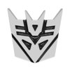 Transformers Decepticons Logo Car Vehicle Chrome Badge - Silver