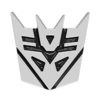 Transformers Decepticons Logo Car Vehicle Chrome Badge - Silver