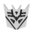 Transformers Decepticons Logo Car Vehicle Chrome Badge - Silver