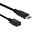 Short Mini-USB (Female) to Type-C Data Charging Cable (29cm) - Black