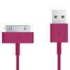1m 30-pin to USB Data Charging Cable for iPhone & iPad - Dark Pink