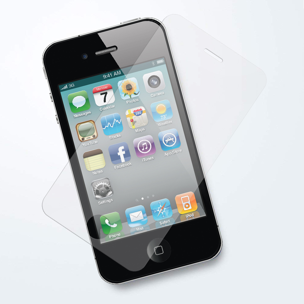 Iphone 4s tempered glass black store