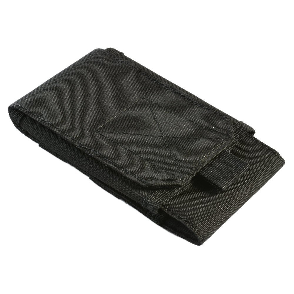 Small Military Nylon Outdoor Case Belt Loop Phone Pouch (Black)