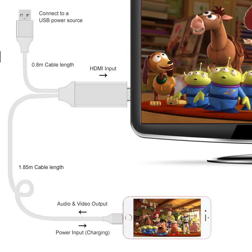 iPhone to TV // Apple Lightning to HDMI Adapter // iPad to TV