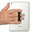 Elastic Finger Strap / Hand Grip Holder for Mobile Phone - Black