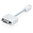 Short Mini-DVI (Male) to DVI-I (Female) Adapter Cable (10cm) - White