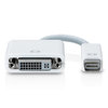 Short Mini-DVI (Male) to DVI-I (Female) Adapter Cable (10cm) - White