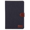 Denim Folio Case & Smart Cover for Apple iPad Mini 4 - Blue / Brown