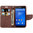 Textured Leather Wallet Case (Card Slot) for Sony Xperia E4g - Black