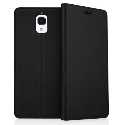 Leather Flip Case for Xiaomi Mi 4 - Black