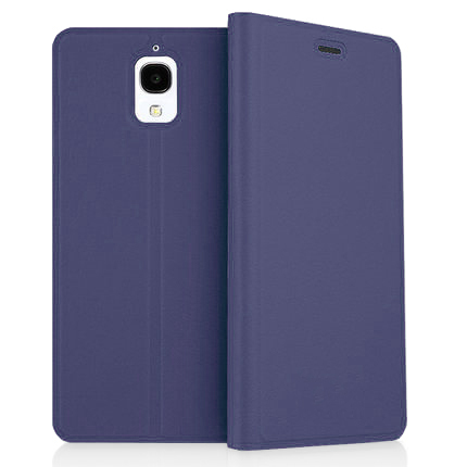 Leather Flip Case for Xiaomi Mi 4 - Dark Blue