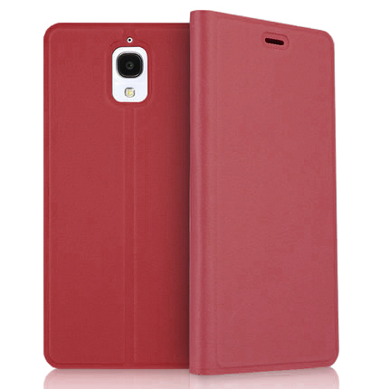 Leather Flip Case for Xiaomi Mi 4 - Maroon