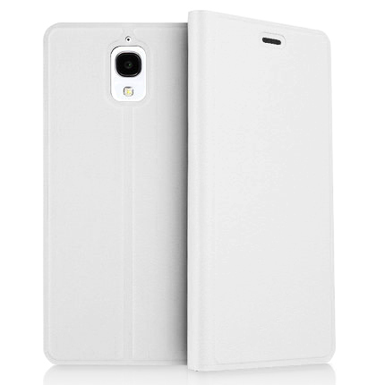 Leather Flip Case for Xiaomi Mi 4 - White