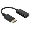 Short DisplayPort (Male) to HDMI (Female) Adapter Cable (25cm) - Black