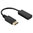 Short DisplayPort (Male) to HDMI (Female) Adapter Cable (25cm) - Black