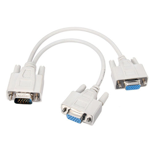 VGA (Male) to Dual VGA (Female) Splitter Monitor Cable (27cm)