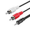 Long 3.5mm Auxiliary (Male) to RCA Splitter / Stereo Audio Adapter Cable (5m)