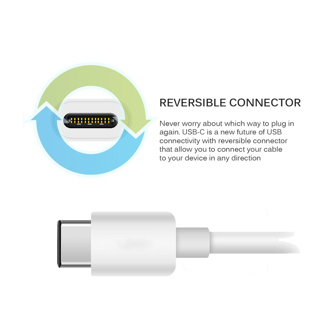 Short USB Type-C to Ethernet (RJ45) Adapter Cable (21cm) for Phone / Tablet / Laptop