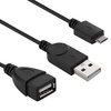 Micro-USB (Host) to USB-A 2.0 (Male / Female) OTG Adapter Cable
