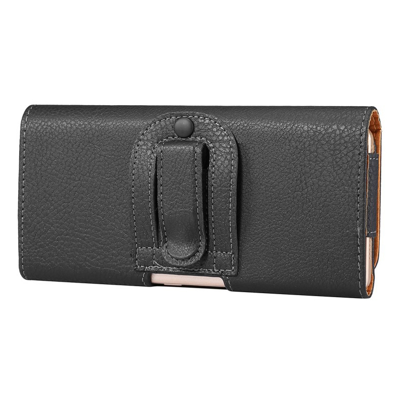 Executive (Medium) Horizontal Leather Pouch / Belt Clip Case for Mobile Phone