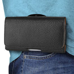 Executive (Medium) Horizontal Leather Pouch / Belt Clip Case for Mobile Phone