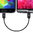 Short Micro-USB (Male to Male) OTG Charging Cable (25cm) - Black