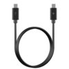 Short Micro-USB (Male to Male) OTG Charging Cable (25cm) - Black