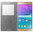 Display Window Leather Flip Case for Samsung Galaxy Note 4 - Grey