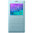 Display Window Leather Flip Case for Samsung Galaxy Note 4 - Blue