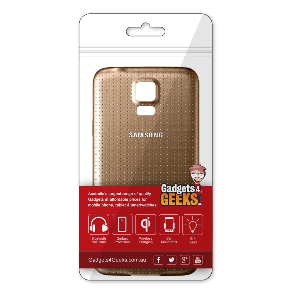 Swark Replacement Battery Door Back Cover Compatible with Samsung Galaxy S5 SM-G900 All Models Gold 