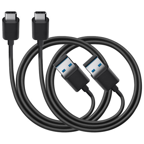 (2-Pack) USB-C 3.1 (Type-C) to USB 3.0 Data Charging Cable (1m) - Black