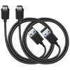 (2-Pack) USB Type-C to USB 3.0 Data Charging Cable (1m) - Black