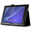 Textured Folio Leather Case & Stand for Sony Xperia Tablet Z - Black