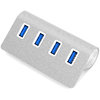 Aluminium (4-Port) USB 3.0 High Speed Data Transfer Hub - Silver